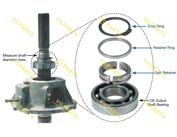 TRANSFER CASE SPLIT RING RETAINER