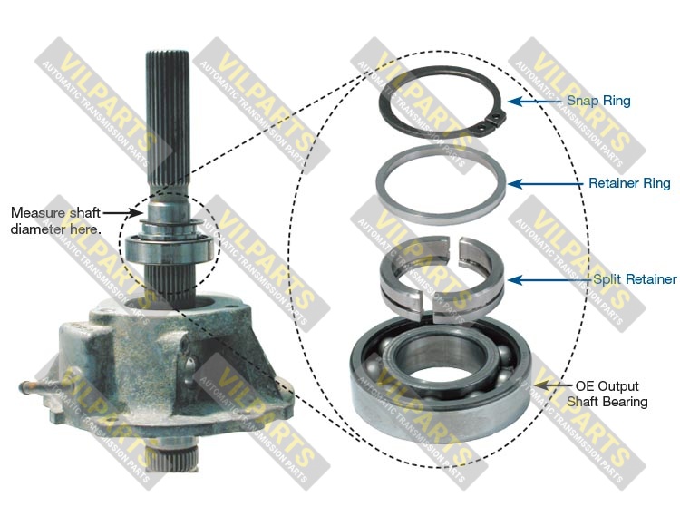 TRANSFER CASE SPLIT RING RETAINER